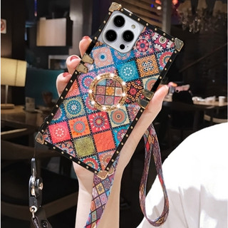 เคสเชือกคล้องหรูหราสำหรับ iPhone 16 Pro Max 16e 15 Pro Max 14 Pro Max 13 Pro Max 12 Pro Max 11 Pro Max 16 Plus 15 Plus 14 Plus