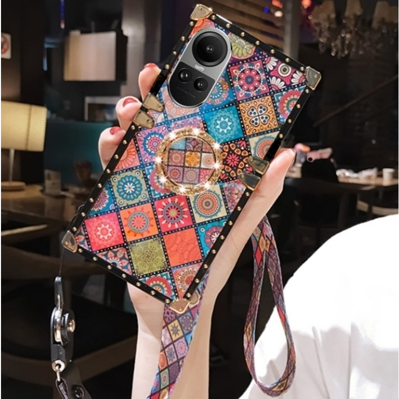 เคสเชือกคล้องหรูหราสำหรับ OPPO Reno 13 Pro 13F 12 Pro 12F 11F 11 Pro 10 Pro 9 Pro 8T 8Z 8 7Z 5G