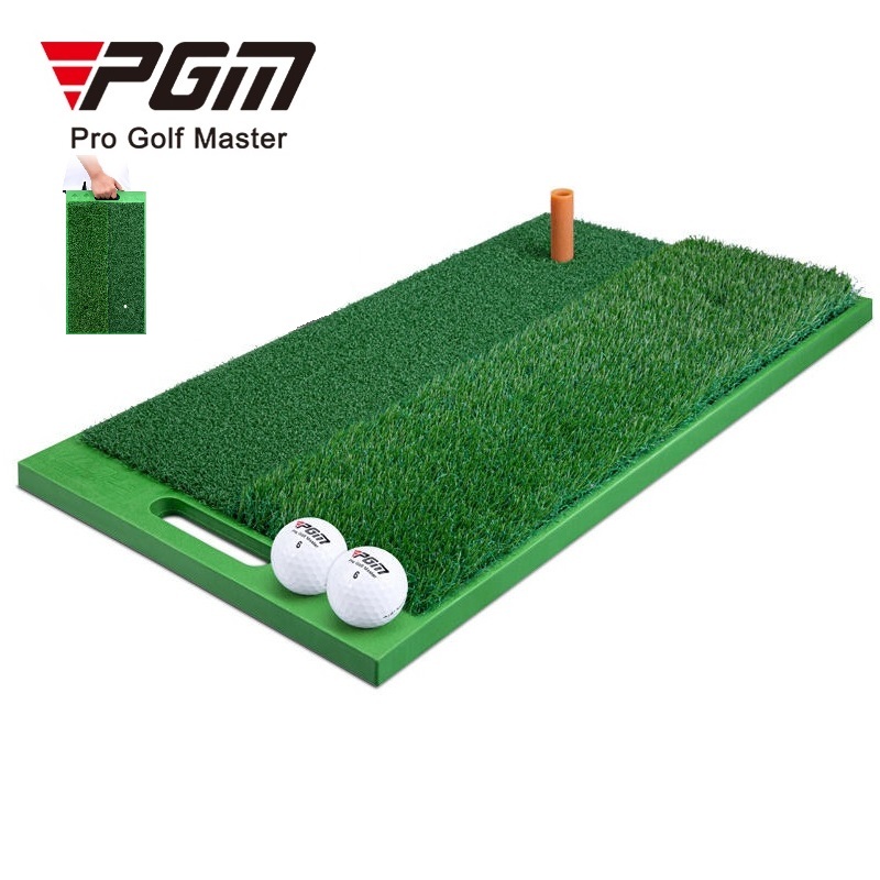 PGM GOLF เสื่อตีกอล์ฟหญ้าเทียมพกพา สำหรับฝึกซ้อมสวิงในร่ม แบบช่วงขับขี่