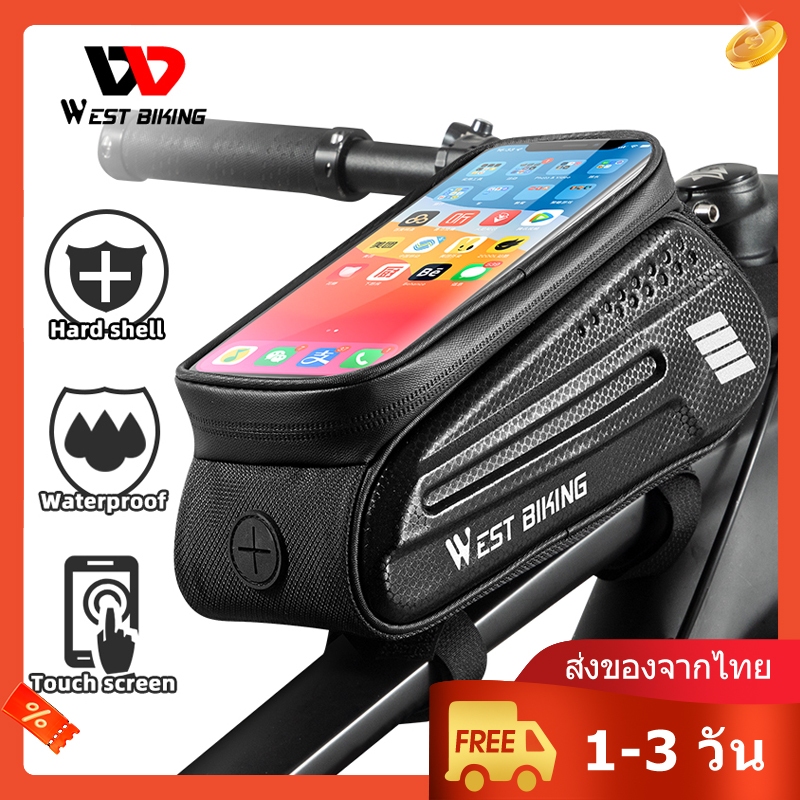 [ส่งของจากไทย] WEST BIKING กระเป๋าใส่โทรศัพท์มือถือ กันน้ํา หน้าจอสัมผัส 7.0 นิ้ว สําหรับจักรยานเสือภูเขา