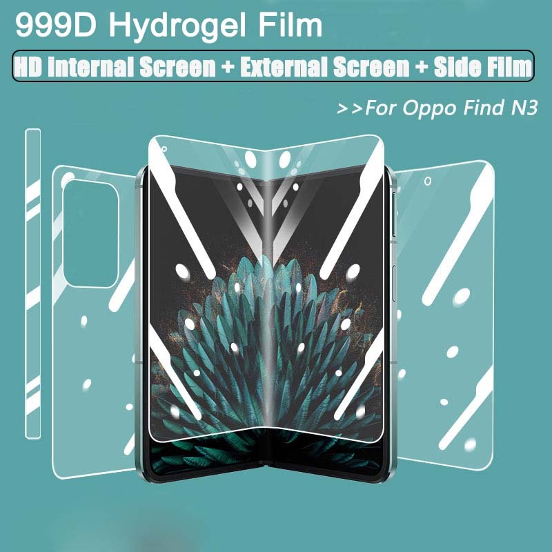 ฟิล์มไฮโดรเจลนิ่ม กันรอยหน้าจอ แบบเต็มจอ สําหรับ Oppo Find n3 n3 Flip N2 Flip Oneplus Find n3