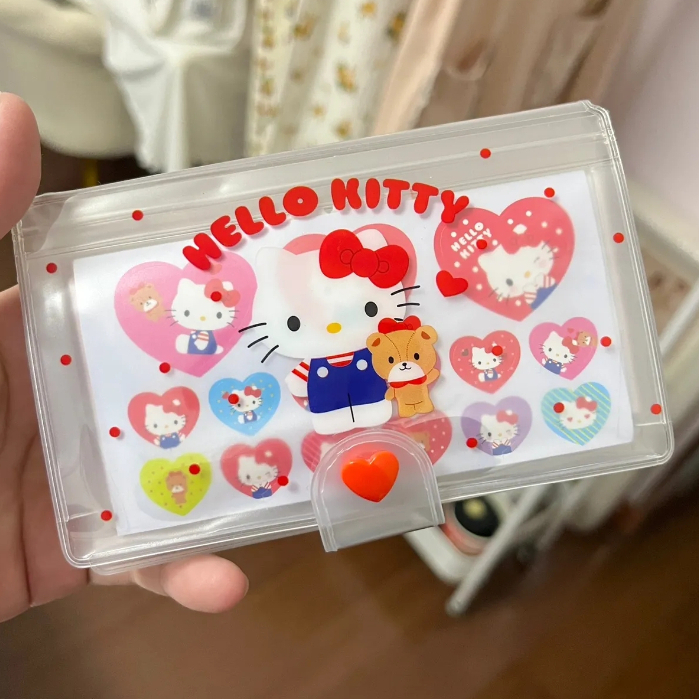 กระเป๋า PVC ใส ขนาดเล็ก ลายการ์ตูนซานริโอ้ สไตล์ญี่ปุ่น สําหรับใส่จัดเก็บกุญแจ กิ๊บติดผม