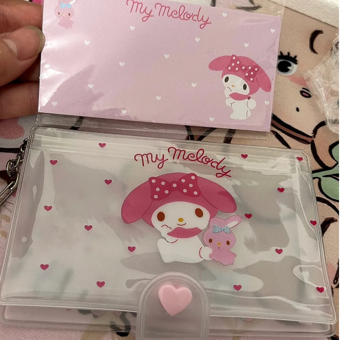 กระเป๋า PVC ใส ขนาดเล็ก ลายการ์ตูนซานริโอ้ สไตล์ญี่ปุ่น สําหรับใส่จัดเก็บกุญแจ กิ๊บติดผม