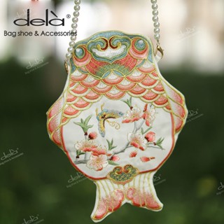 กระเป๋าสะพายไหล่ อเนกประสงค์ ปักลาย สไตล์จีนเรโทร สําหรับผู้…