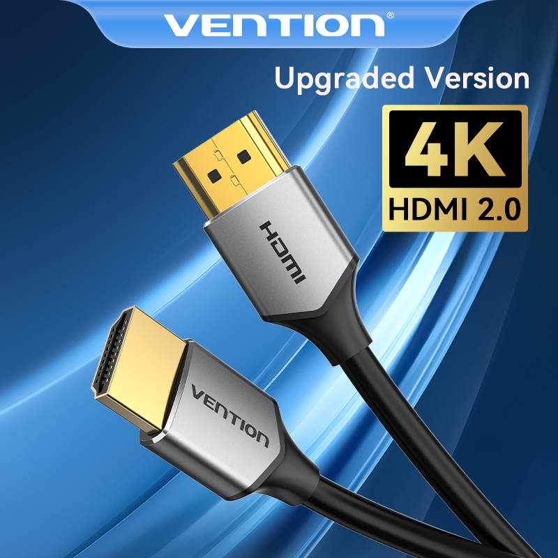 Vention สาย HDMI ตัวผู้ เป็น ตัวผู้ HD 4K 60Hz 18Gbps HDCP2.2 HDR อลูมิเนียมอัลลอย สําหรับแล็ปท็อป PS4/5 กล่องทีวี เดสก์ท็อป มอนิเตอร์ โปรเจคเตอร์ทีวี
