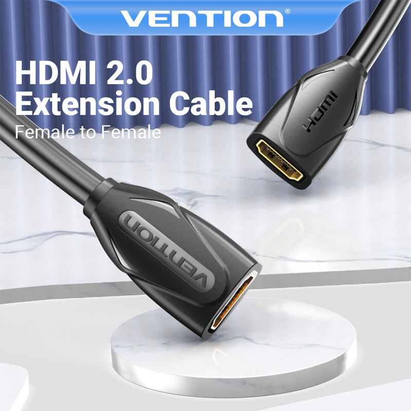 Vention สายต่อ HDMI ตัวเมีย เป็น ตัวเมีย HDMI 2.0 รองรับอะแดปเตอร์ขยาย HDMI 3D 4K สําหรับ HDTV Xbox
