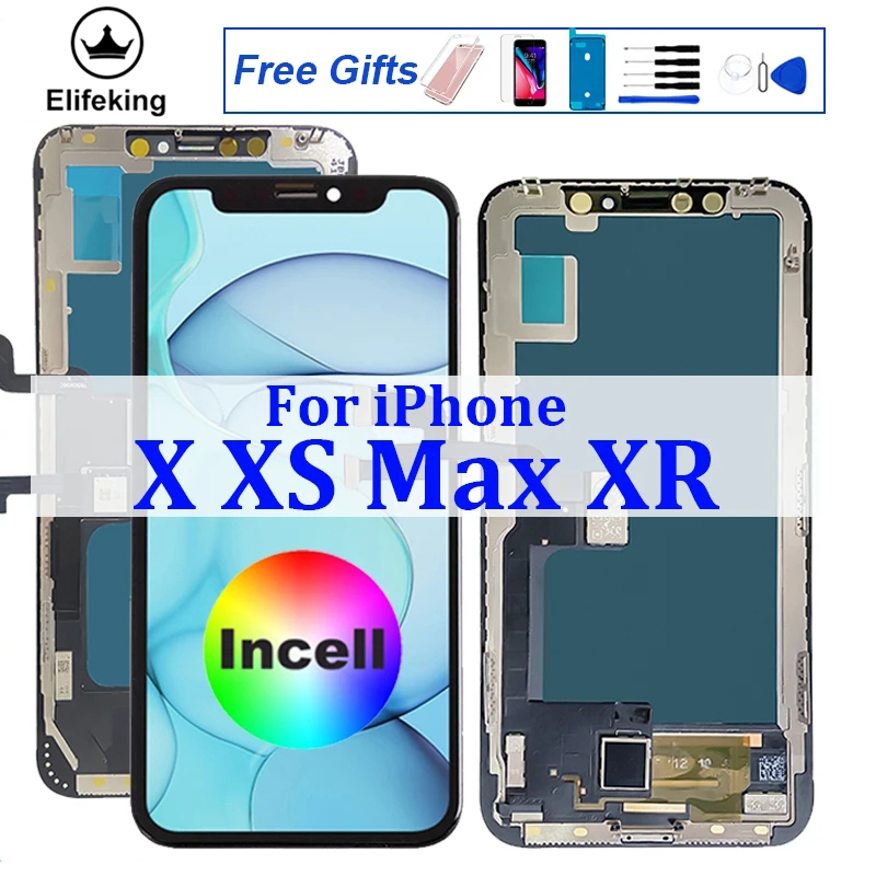 อะไหล่หน้าจอสัมผัสดิจิทัล LCD 3D แบบเปลี่ยน สําหรับ iPhone X XS XR 11 Pro Max