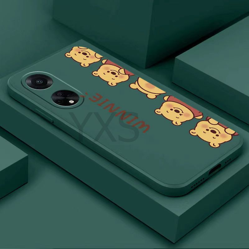 การออกแบบใหม่ เคส Realme 3 Pro 3 C1 C2 C11 2020 C12 C15 C25 C25S C11 2021 C20 C20A เคส ซิลิโคนแถวหมีพูห์กรณีโทรศัพท์