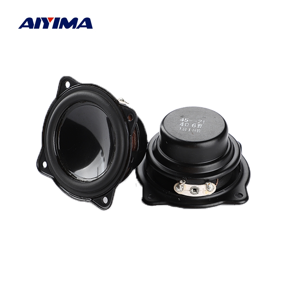 Aiyima ลําโพงสเตอริโอ 4 โอห์ม 6W HiFi 1.8 นิ้ว DIY สําหรับโฮมเธียเตอร์ แอมป์ เบส 2 ชิ้น