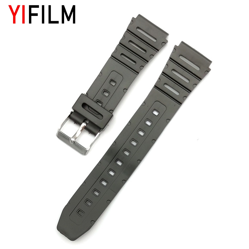 สายนาฬิกาข้อมือซิลิโคนสีพื้นสําหรับ Casio W-217 W217