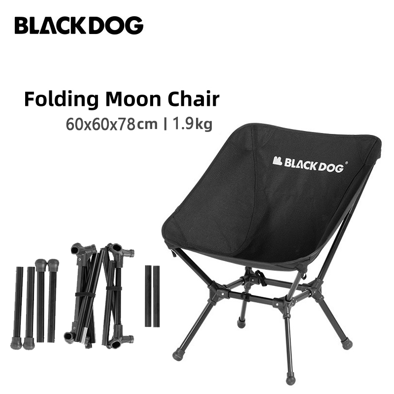 Naturehike-blackdog เก้าอี้ผ้าออกซฟอร์ด 600D พับได้ ปรับความสูงได้ ทนทาน สีดํา สําหรับตั้งแคมป์ ตกปลา เดินทาง