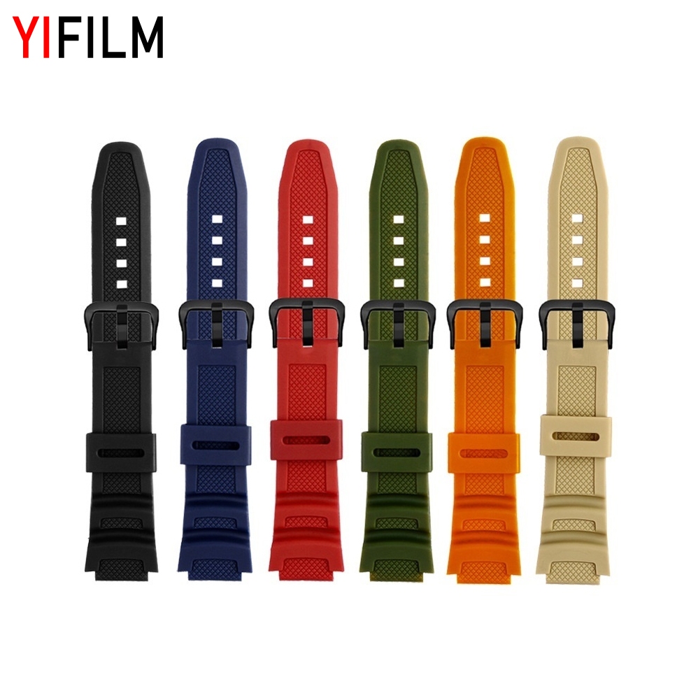 สายนาฬิกาข้อมือยาง แบบเปลี่ยน สําหรับ Caiso G-shock W-800H W-216H W-735H F-108WH W-215 AEQ-110W W-S2