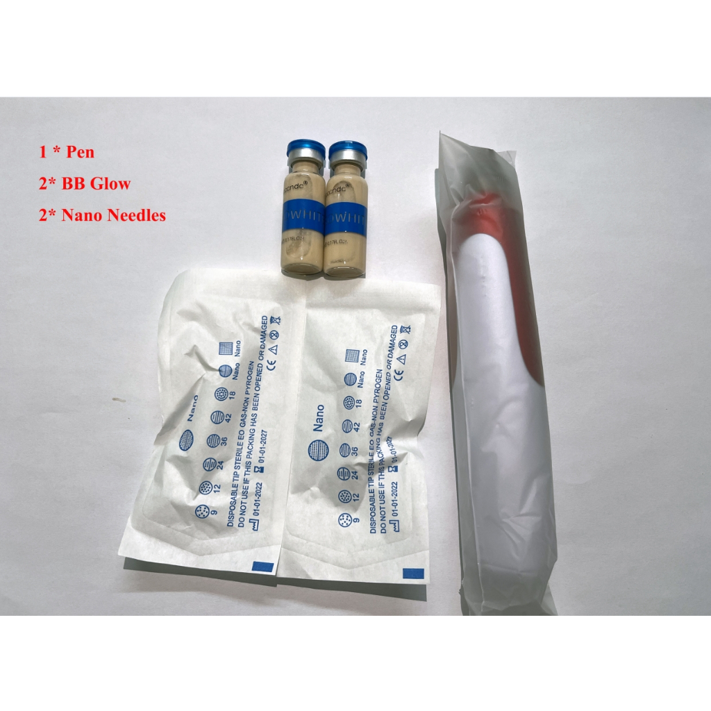 Bb Glow& Pen Combo ชุดเครื่องสําอาง คอมโบ้ บีบี โกลว์ สกินครีม เมโซไวท์ ไบรท์เทนนิ่งเซรั่ม 2 ชิ้น/เซต 5 มล.