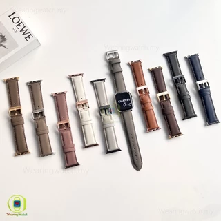 สายนาฬิกาข้อมือหนังแท้ สําหรับ Apple Watch Series 11 10 9 Ultra 8 7 6 SE 5 4 3 iWatch 42/46/44/40/41/42 มม. 45 มม. 49 มม.