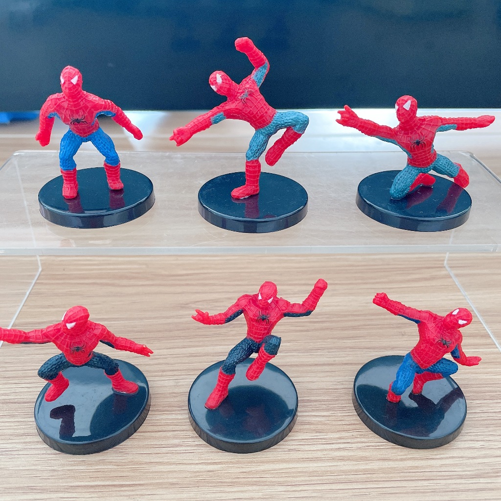 6 ชิ้น/เซ็ต 5 ซม.Mini Spider Man รูป Avengers Mavel Spiderman Spider Man Pvc รุ่น Action Figure ของเ