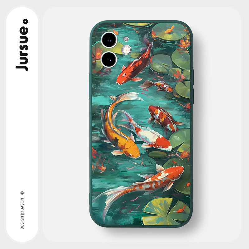 JURSUE เคสไอโฟน เคสซิลิโคนนุ่มกันกระแทกน่ารักตลก เคสโทรศัพท์ Compatible for iPhone 16 15 14 13 12 11 Pro Max SE 2020 X XR XS 8 7 Plus พลัส XYY4335