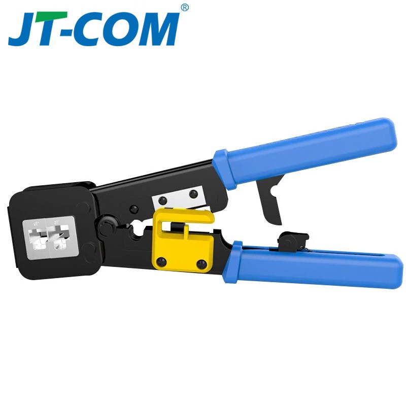 JT-COM RJ45 Crimper เครื่องมือคีมสําหรับ Cat5 Cat5e Cat6 Crimper เครื่องตัด Stripper RJ45 RJ12 RJ11 