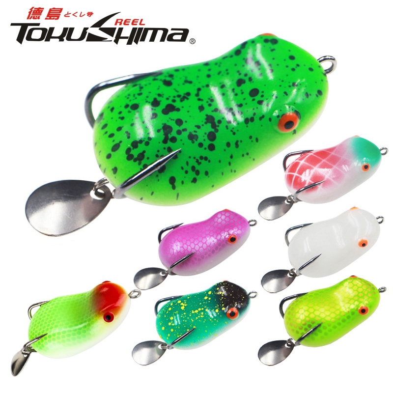 Tokushima ใหม่เหยื่อล่อปลารูปทรงกบแบบนุ่ม 8 กรัม / 12 กรัม 4 เซนติเมตร / 5 เซนติเมตร 1 ชิ้น
