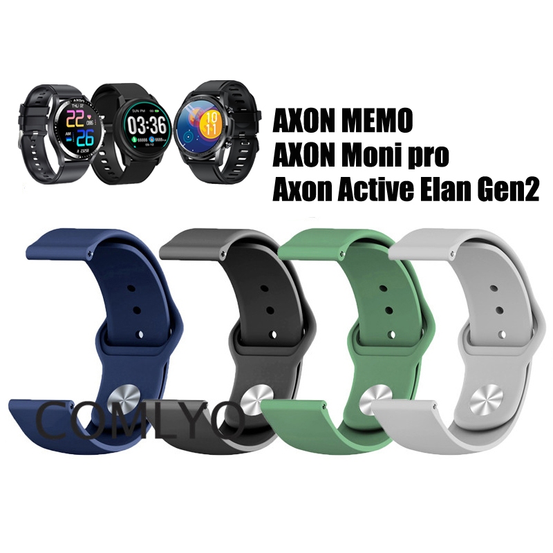 สําหรับ AXON MEMO / Moni Pro / Active Elan Gen 2 สายนาฬิกาสมาร์ทวอทช์ ซิลิโคนนิ่ม ผู้หญิง ผู้ชาย