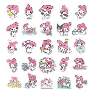 50 ชิ้นน่ารัก Melody การ์ตูน Graffiti สติกเกอร์กันน้ําสําหรับ DIY โทรศัพท์แล็ปท็อปโน้ตบุ๊คกีตาร์จักรยานหมวกกันน็อครถตกแต่ง Decal