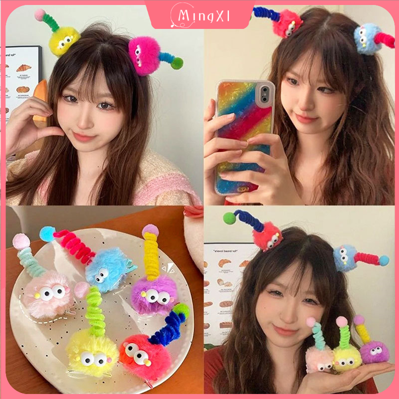 กิ๊บติดผม ผ้ากํามะหยี่ขนนิ่ม ลายการ์ตูนเป็ดน่ารัก เครื่องประดับ แฟชั่นสําหรับผู้หญิง