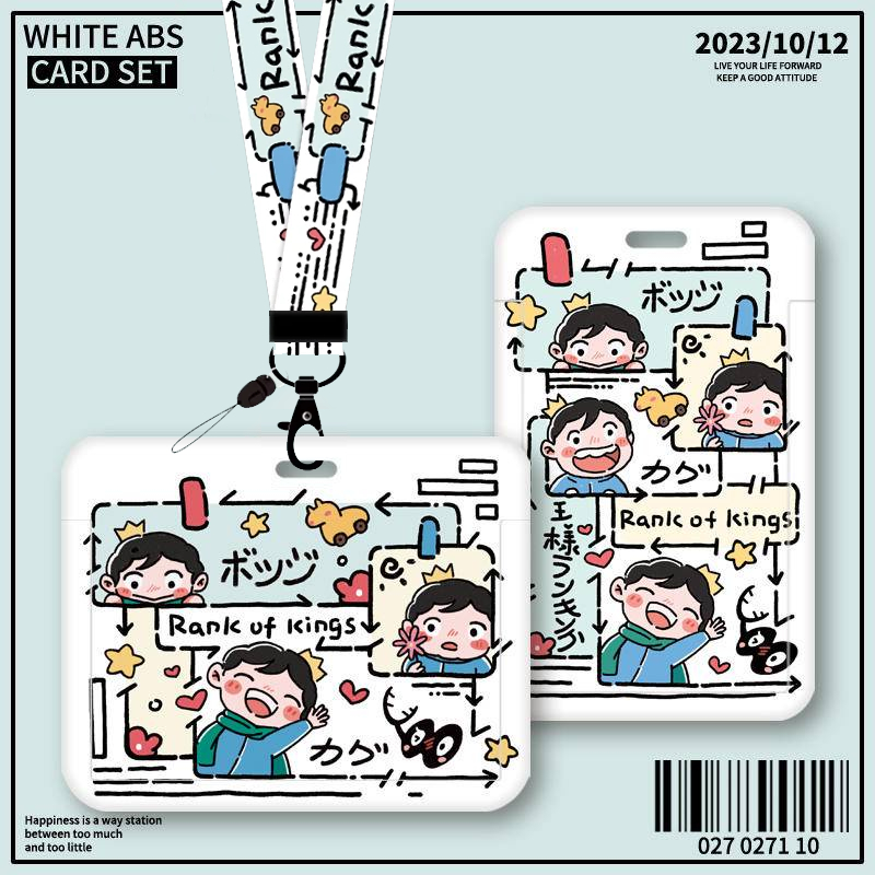 Ins Bojji prince ID กระเป๋าใส่บัตรรถบัส เชือกเส้นเล็ก ป้องกัน สําหรับเด็กนักเรียนอนุบาล