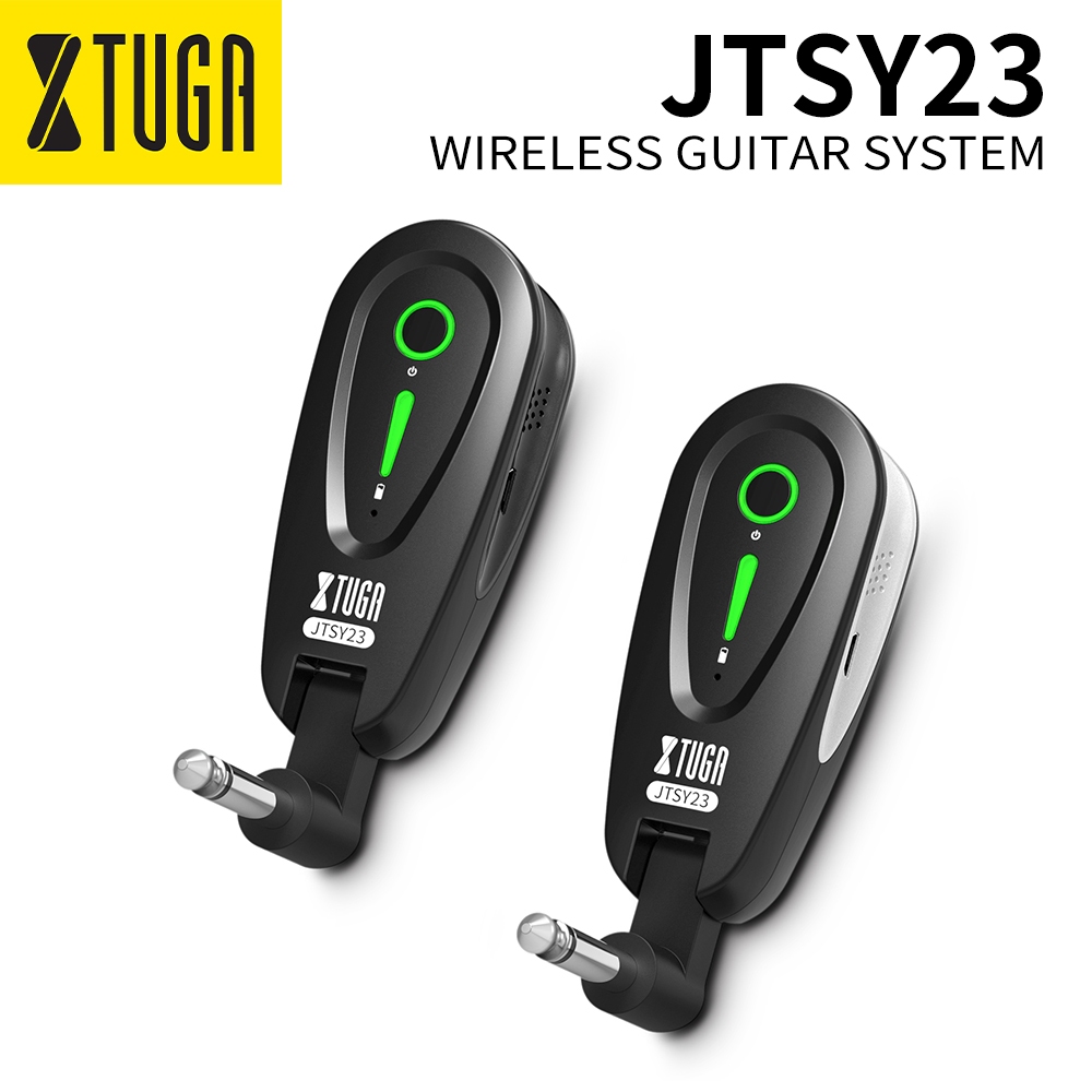 Xtuga JTSY23 UHF เครื่องรับส่งสัญญาณกีตาร์ไร้สาย ระบบส่งสัญญาณกีตาร์ไฟฟ้า พร้อม 30 ช่องทาง ชาร์จได้ สําหรับกีตาร์