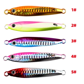 เหยื่อตกปลาโลหะ 10 กรัม - 60 กรัม 1ชิ้น เหยื่อไมโครจิ๊ก Micro jig เหยื่อตกปลาทะเล ไมโคจิ๊ก จิ๊ก ตกปลาเก๋า