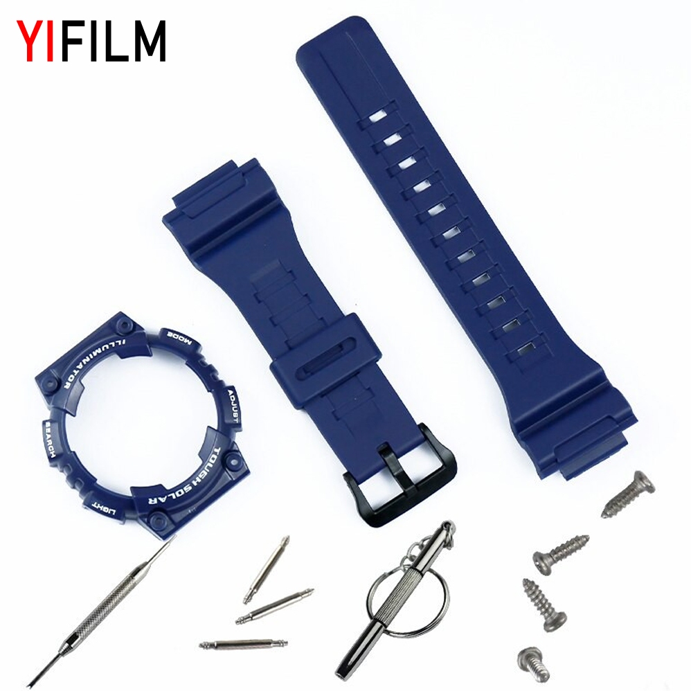 Yifilm อุปกรณ์เสริมนาฬิกาข้อมือ สายเรซิ่น กันน้ํา สําหรับ Casio AQ-S810W AQS810WC