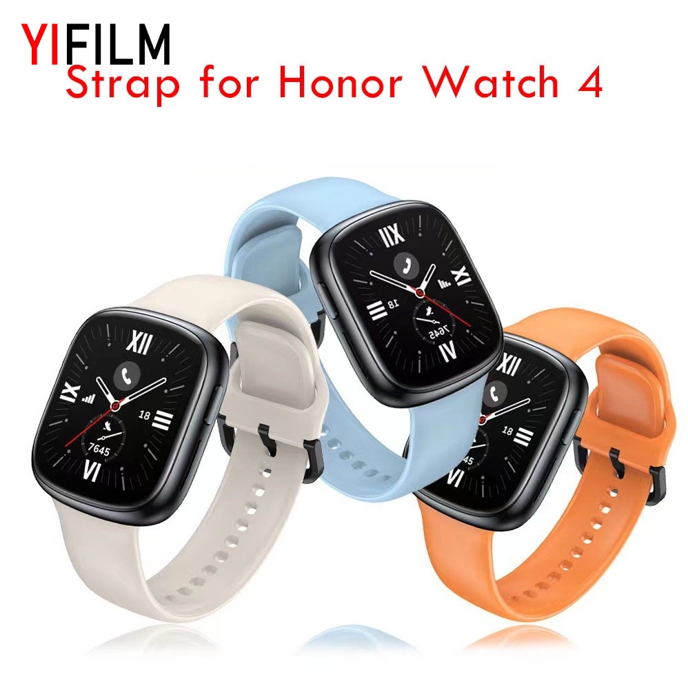 สายนาฬิกาข้อมือซิลิโคน แบบนิ่ม สําหรับ Honor Watch 4 SmartWatch