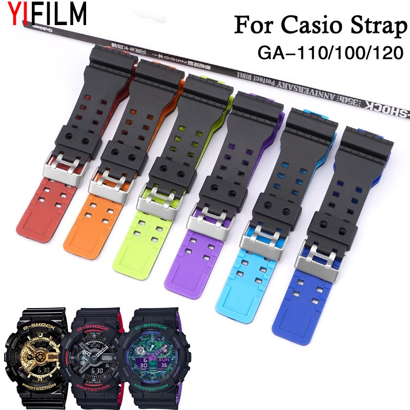 Yifilm สายนาฬิกาข้อมือเรซิ่น คุณภาพสูง ทนทาน แบบเปลี่ยน สําหรับ Casio GA100 110 120 140 300 400 700