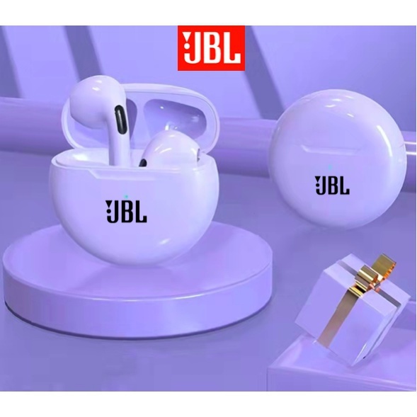 Jbl Pro6 TWS หูฟังบลูทูธไร้สาย 9D สเตอริโอ ควบคุมแบบสัมผัส พร้อมกล่องชาร์จ