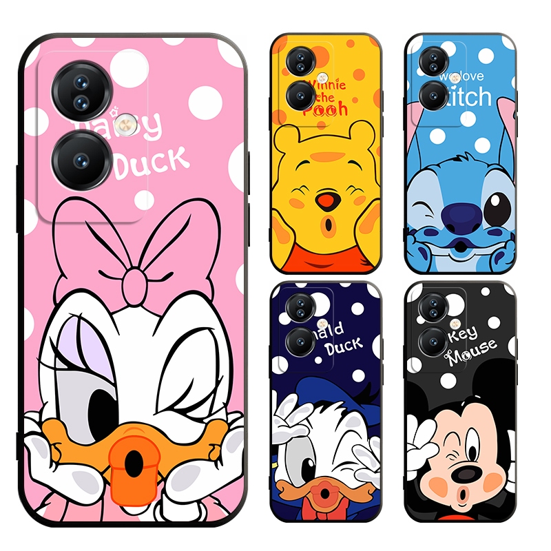 เคส OPPO A3X A3 PRO 5G A60 A79 A55 5G โทรศัพท์มือถือแบบนิ่ม ลายหมีพูห์ มิกกี้เมาส์ สําหรับ