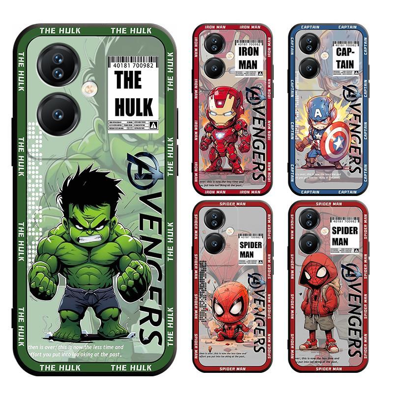 เคส OPPO A3X A3 PRO 5G A60 A79 A55 5G โทรศัพท์มือถือแบบนิ่ม ลาย the hulk iron man สําหรับ