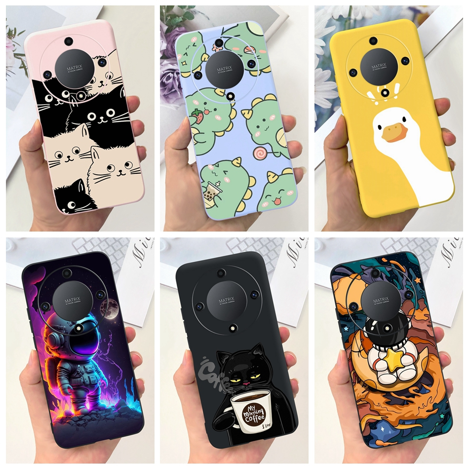 เคสโทรศัพท์มือถือ ซิลิโคนนุ่ม TPU ลายการ์ตูนแมว ไดโนเสาร์ นักบินอวกาศน่ารัก สําหรับ Honor X9b 5G 2023 HonorX9b X 9B 5G