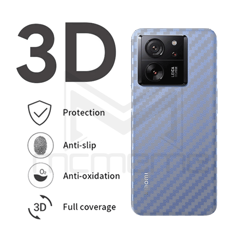 [ซื้อ1แถม5]ฟิล์มรอบตัวเครื่องด้านหลังของ Xiaomi Mi 15 14T 14 13 13T 12T 12 Lite 9T คาร์บอนไฟเบอร์กลับ