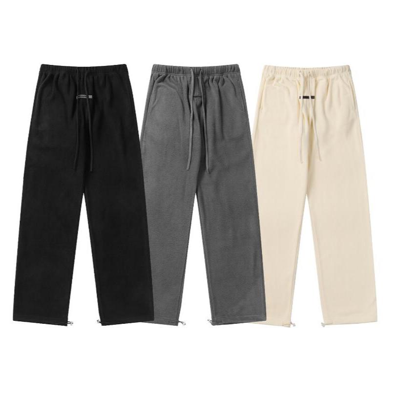 New high Street FEAR OF GOD FOG ESSENTIALS Pants กางเกงผ้าฟลีซลําลองสําหรับผู้ชายและผู้หญิง