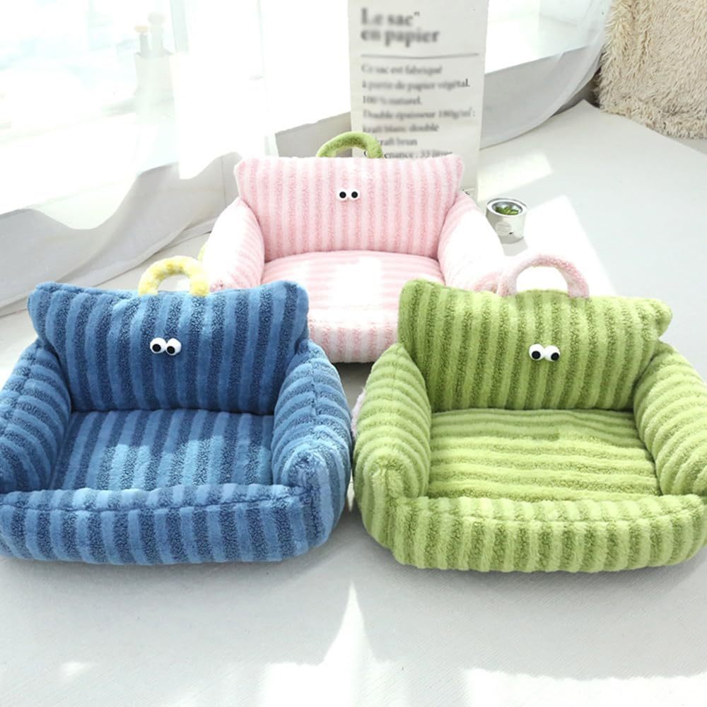 โซฟาสัตว์เลี้ยง ขนาดเล็ก กลาง และขนาดกลาง ลายทาง สีมาการอง สําหรับสุนัข แมว 2023