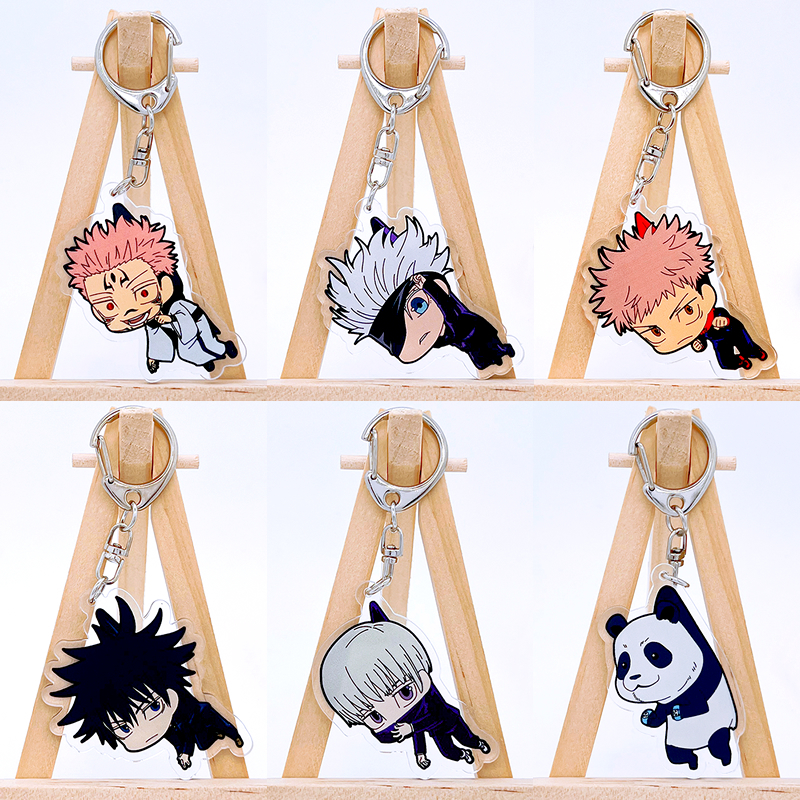 Jujutsu Kaisen พวงกุญแจอะคริลิค สองด้าน จี้อนิเมะ Yuji Itadori Gojo Satoru น่ารัก
