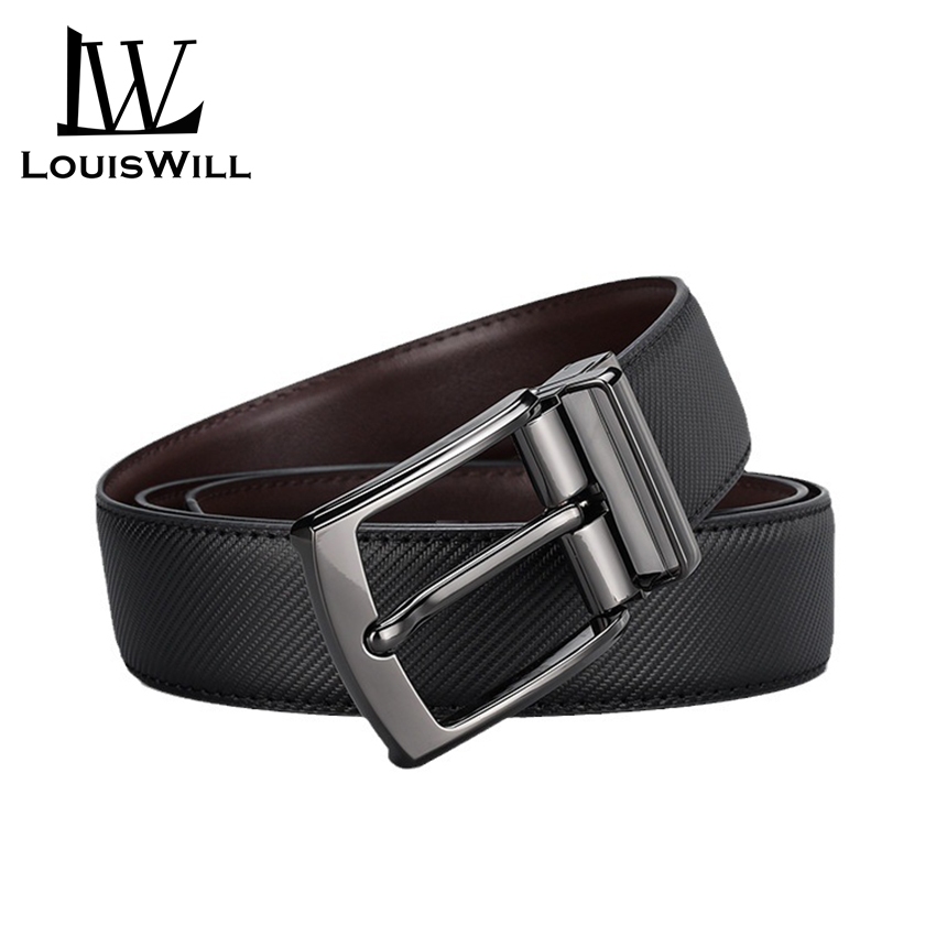 Louiswill เข็มขัดหนังผู้ชาย เข็มขัดธุรกิจ สองสี ฟรีสลับปุ่ม หมุนได้ เข็มขัดปรับความยาวได้ เข็มขัดสิ่งทอลายทแยง สําหรับผู้ชาย แฟชั่น การออกแบบหัวเข็มขัด โลหะผสม การกัดกร่อน ความต้านทาน