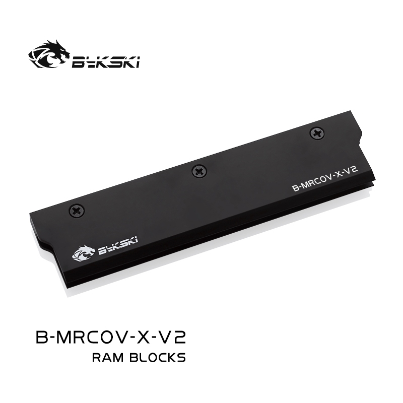 Bykski ฝาครอบหม้อน้ําโลหะ แบบเต็ม สําหรับหน่วยความจํา DDR4 DDR5 RAM และคลิปสีดํา สําหรับระบบทําความเย็น กระจายความร้อนเกราะ B-MRCOV-X