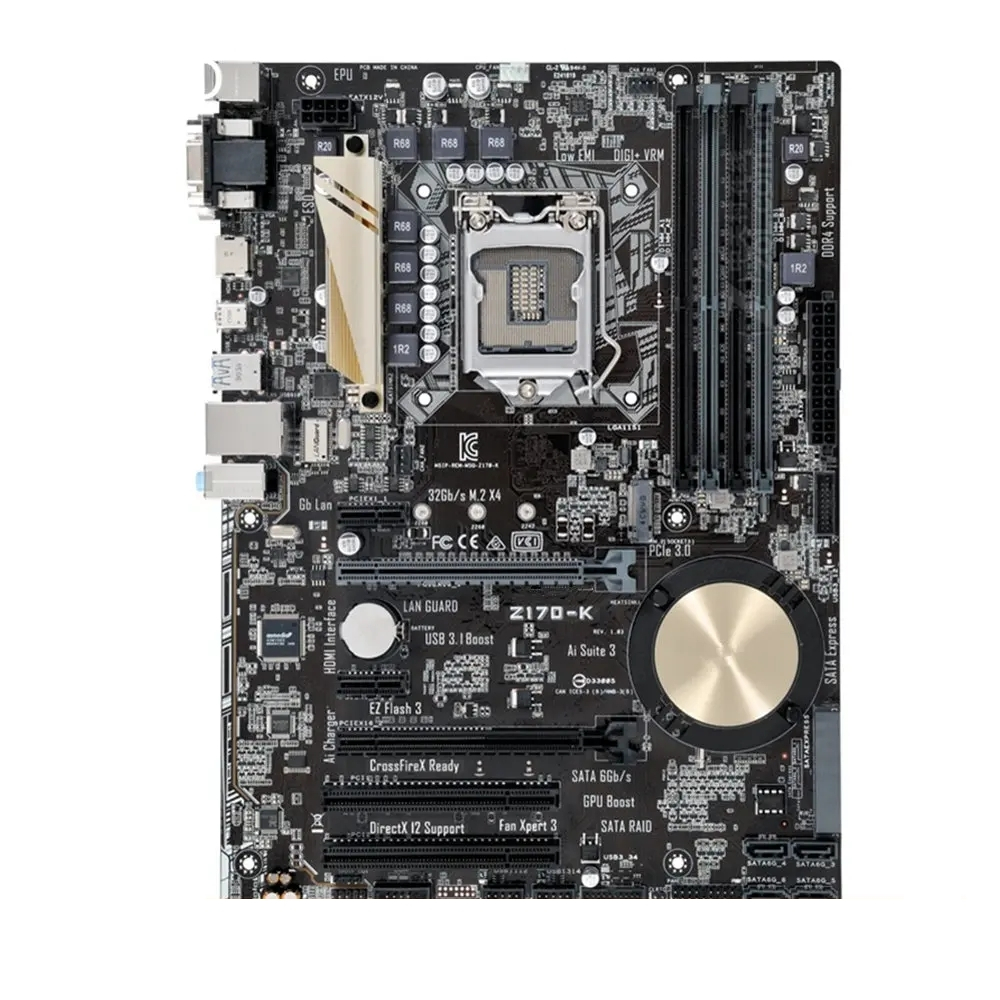 สำหรับเมนบอร์ดเดสก์ท็อป Asus Z170-K ซ็อกเก็ต Z170 LGA 1151 i7 i5 i3 DDR4 32G SATA3 USB3.0 ATX