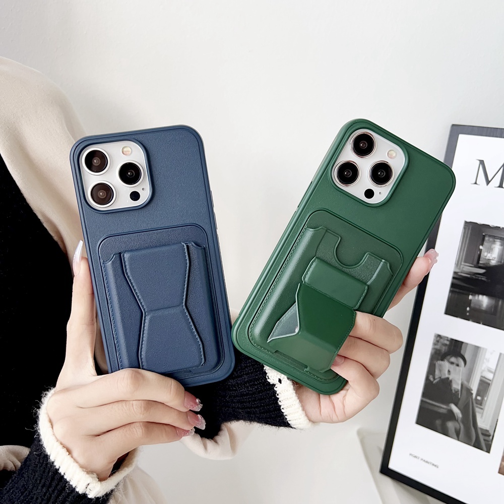 2 In 1 เคสโทรศัพท์มือถือ TPU หนัง PU กันกระแทก พร้อมช่องใส่บัตร และขาตั้ง สําหรับ iPhone XR XS 11 Pro Max