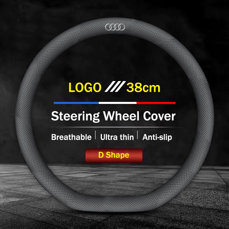 อุปกรณ์ตกแต่งรถยนต์ All-season ดูดซับเหงื่อและระบายอากาศได้ Ultra-thin Laser Punched หนังพวงมาลัยสํา