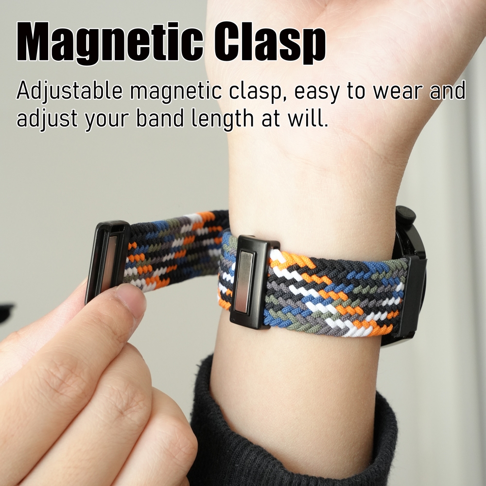 สายนาฬิกาข้อมือไนล่อนถัก แบบแม่เหล็ก สําหรับ HUAWEI Watch GT4 46 มม. HUAWEI Watch 4 Pro Ultimate Watchband Braided Magnetic Sport Loop Strap for HUAWEI Watch GT2 Pro GT3 SE 46 มม. Band ราคา ถูกที่สุด ดีลบีเคเค แกลเลอรีภาพที่ 4