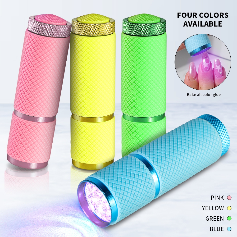 Limegirl ไฟฉาย Led 9 ดวง อัลตราไวโอเลต ขนาดเล็ก แห้งเร็ว สําหรับเป่าเล็บเจล