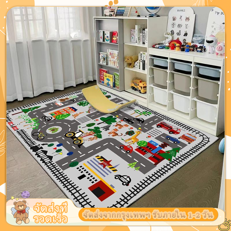 ส่งภายใน24ชม พรมเด็ก กันลื่นและทำความสะอาดง่ายเกมการศึกษาของเด็ก เสื่อคลาน พรมเด็ก ห้องนั่งเล่น เพื่อการเรียนรู้เด็ก ห้องเด็ก การ์ตูน พรม