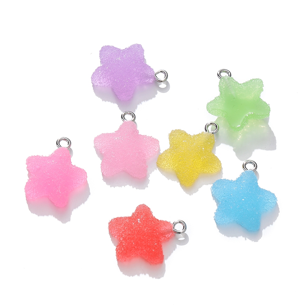 St.kunkkia จี้ลูกปัดอะคริลิค รูปดาวห้าแฉก สีขาว น้ําตาล สําหรับทําเครื่องประดับ สร้อยคอ สร้อยข้อมือ DIY - รูปที่ 2