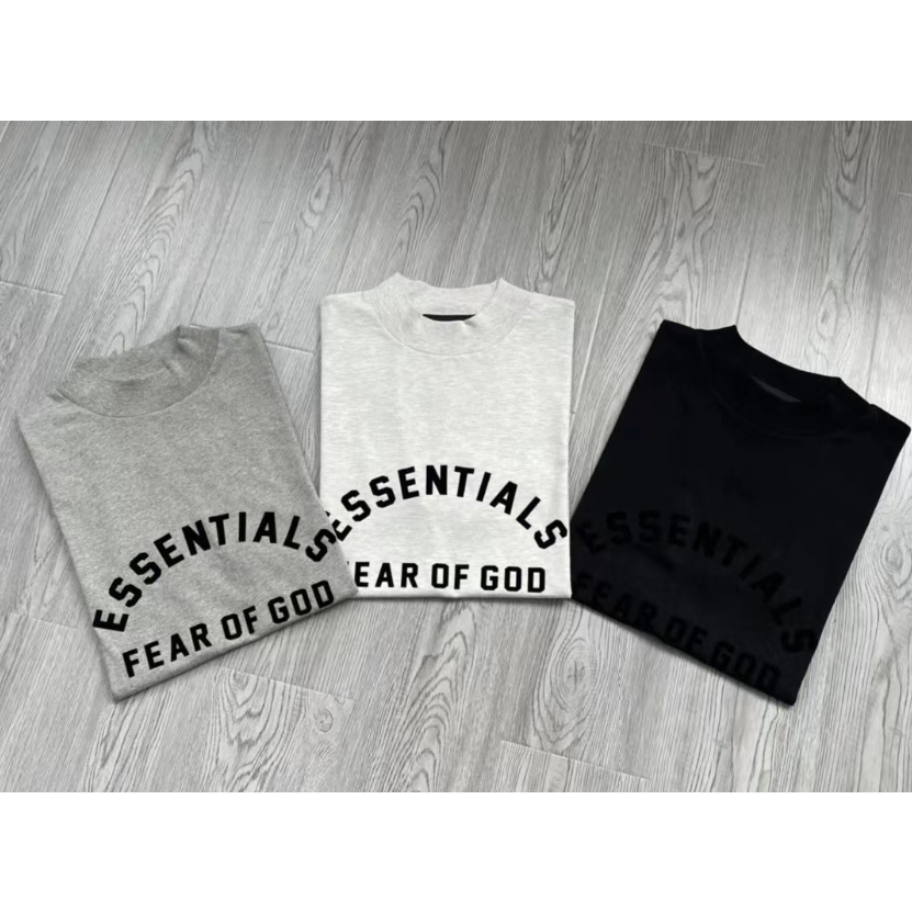 ❤️พร้อมส่ง ❤️❤️เสื้อยืดแขนสั้นลําลอง ผ้ากํามะหยี่ ลาย ESSENTIALS FEAR OF GOD FOG สําหรับผู้ชาย และผู้หญิง