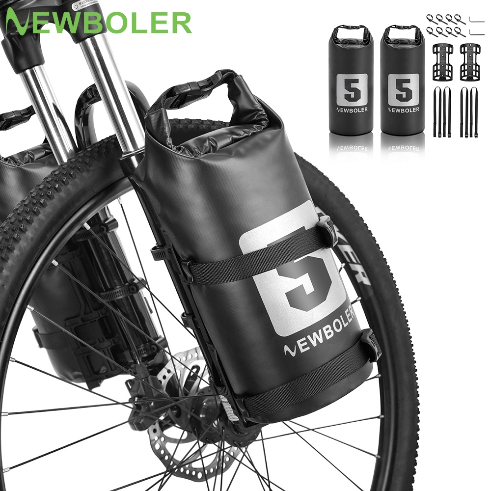 NEWBOLER 5L / 7L ถุงแห้งกันน้ำ 100% กระเป๋าจักรยาน กระเป๋าติดจักรยาน กระเป๋าส้อมจักรยาน